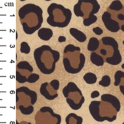 Beige Leopard Skin Print - Cotton Poplin Fabric