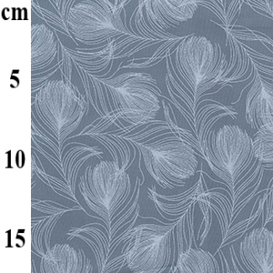 Feathers - Grey - Pure Cotton Poplin Fabric