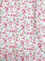 Dressmaking Ditsy Floral Viscose Fabric - White