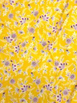 Dressmaking Floral Printed Viscose - Yellow