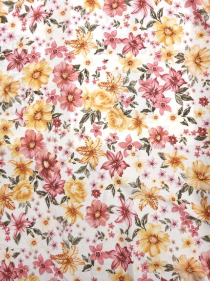 Vintage Floral Viscose Fabric