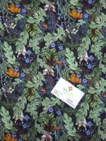 Exotic Floral Printed Viscose Linen Mix Fabric