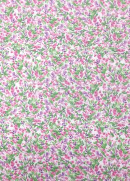 Ditsy Floral Multicolour Dressmaking Viscose Challis Fabric - Lilac