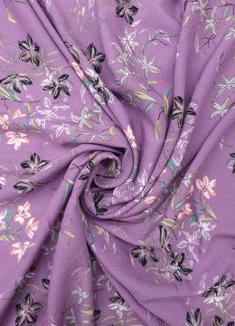 Viscose Challis Fabric in Mauve for Summer